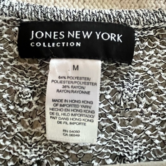Jones New York Collection Charcoal Gray One button Cardigan Women’s Medium - Picture 9 of 10